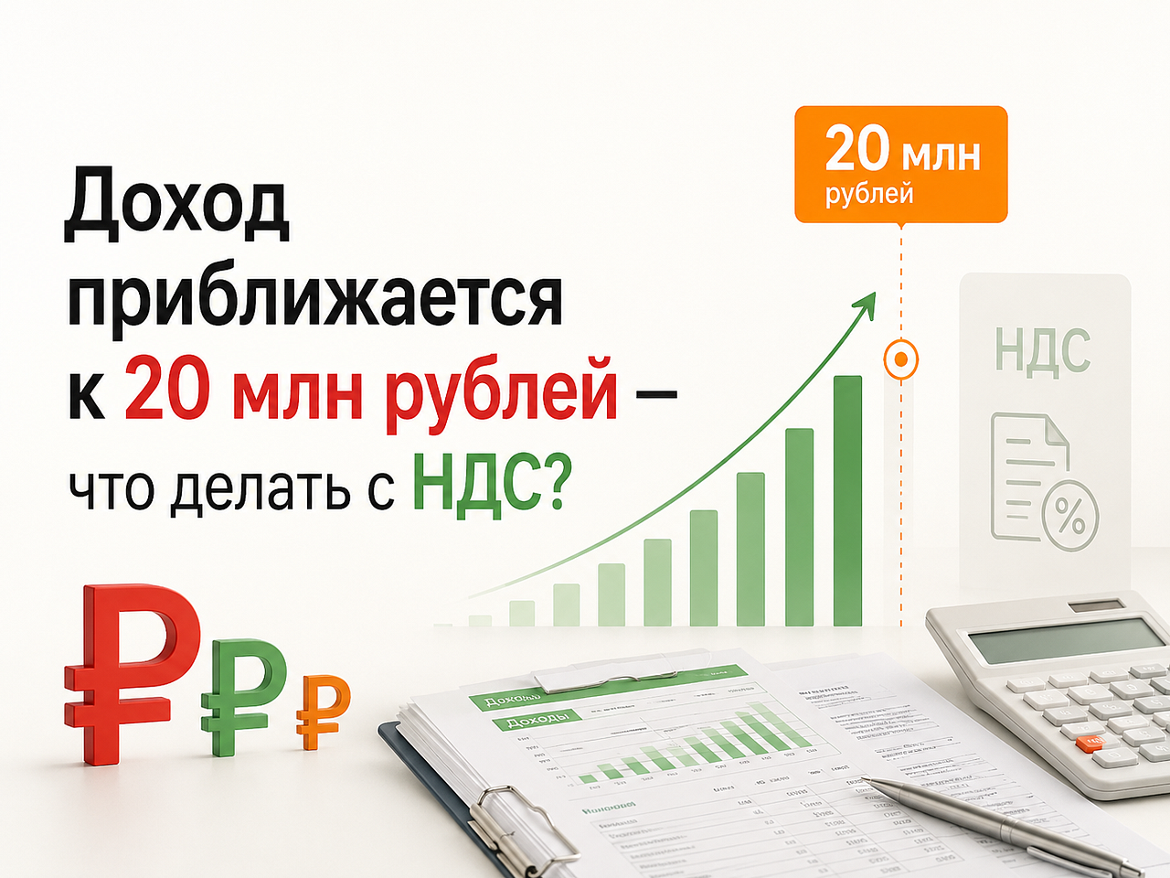 Доход приближается к 20 млн рублей — что делать с НДС?
