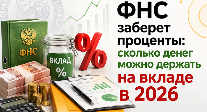 ФНС заберет проценты: сколько денег можно держать на вкладе в 2026